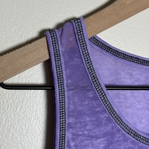 Disney Tim Burton Womens Tank Top XS Purple Nightmare Before Christmas Sheer Pjs - Picture 8 of 8